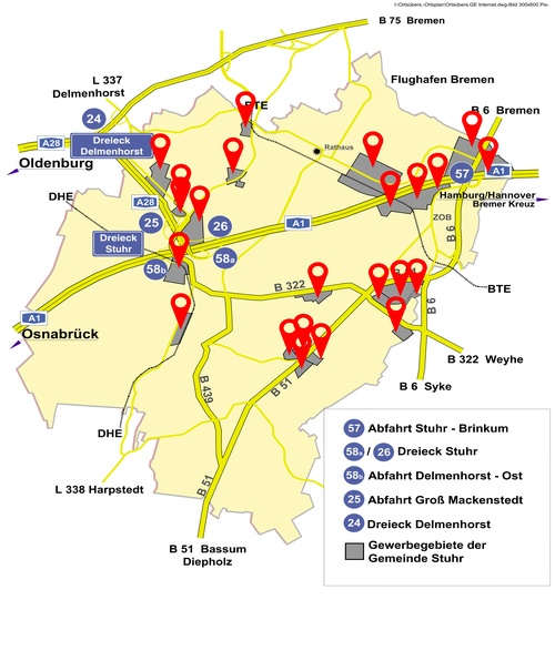Übersicht Gewerbegebiete